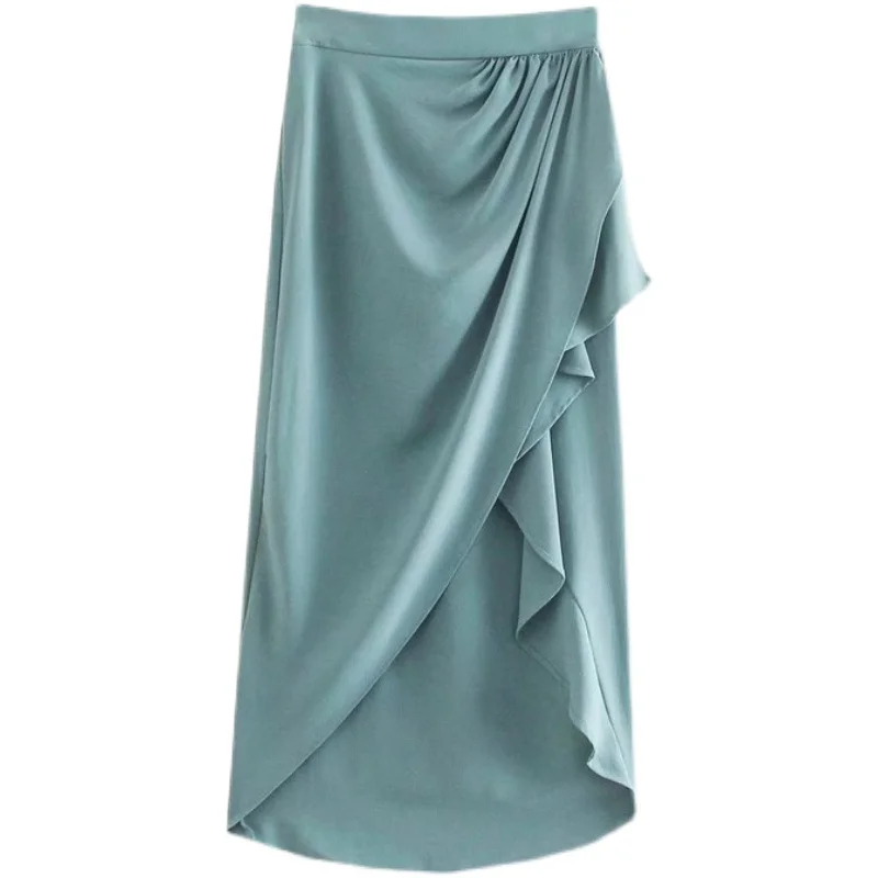 

Женская юбка в австралийском стиле, юбка-Джокер с высокой талией и разрезом, 2021