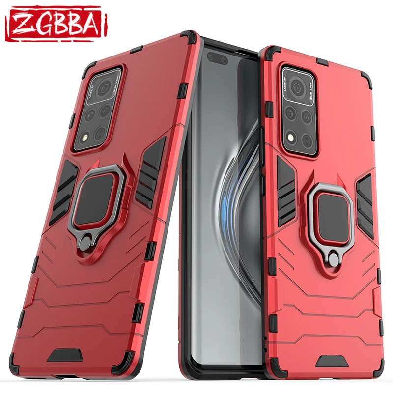 

Shockproof Armor Magnetic Metal Bracket Case For Huawei Honor V10 V20 V30 Pro V30Pro V40 Anti Drop Ring Car Holder Phone Cover