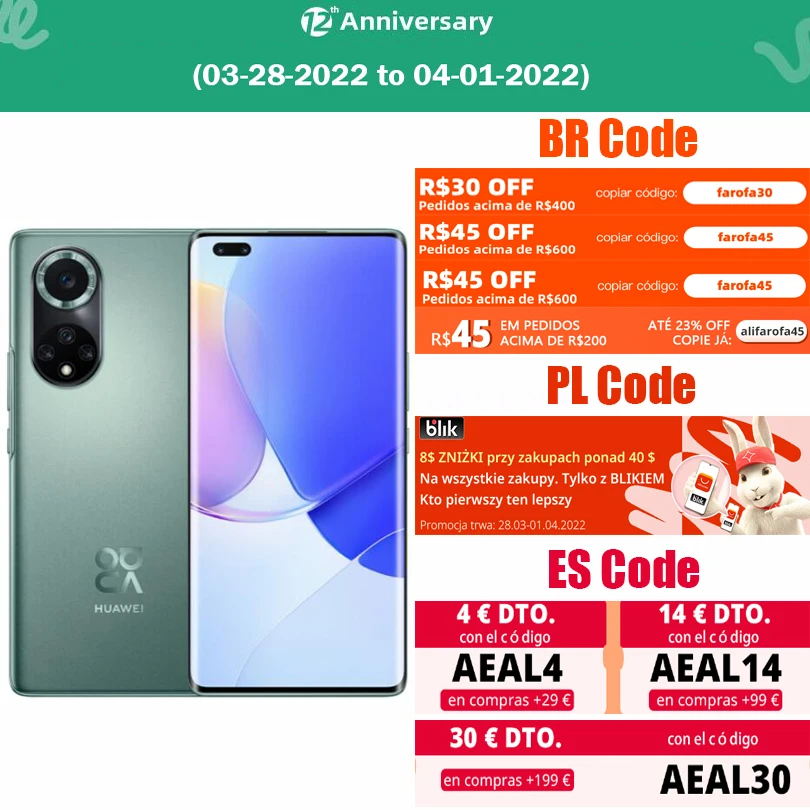 Huawei Nova 9 Pro смартфон с 5 5-дюймовым дисплеем процессором Snapdragon 6 72 4000 мАч 100 Вт 50 МП |