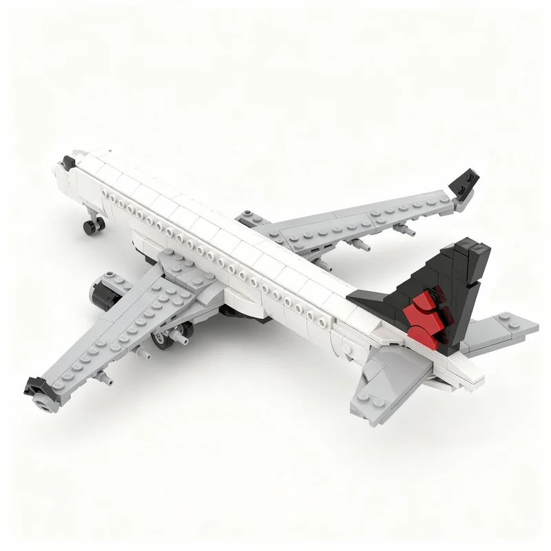 Фото 454 детали MOC: Конструктор «Авиакомпания Air Canada Jazz» (модель Embraer) – Архитектурные блоки, игрушки, идеи для подарков на Рождество, DIY-набор №4
