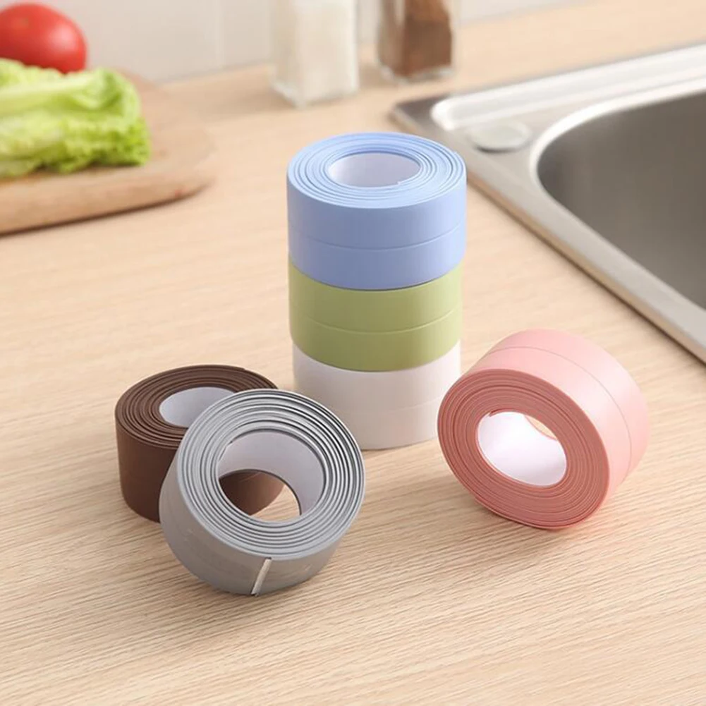 

3.2mx22mm Toilet Corner Seal Strip Windows Bath Tape Sealing Strips Pvc Kitchen Waterproof Wall Sticker Self-adhesive Seam