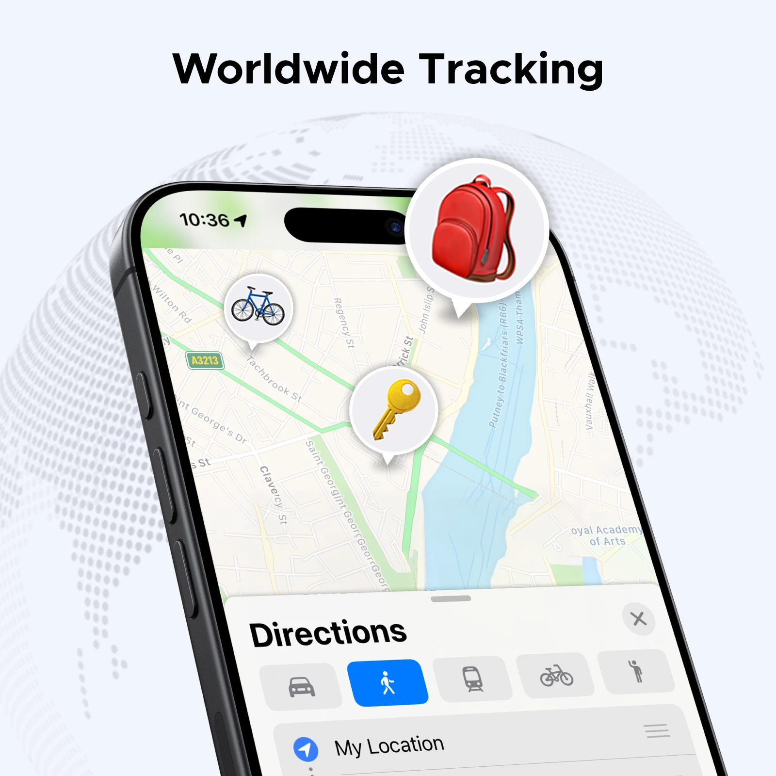 Фото UGREEN Smart Bluetooth-трекер, поиск ключей, локатор предметов SmartTag, аккумулятор для телефона на 1 год для Apple Find My (только IOS) №3