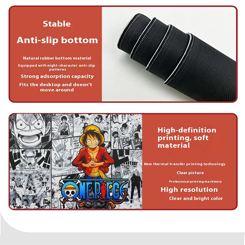 Игровой коврик One-Piece OPCG с аниме-персонажами для карточных игр, нескользящий, большой, утолщенный, для мыши и настольных игр (art.: 3920da13d4e81) - 3920da13d4e81