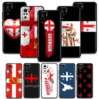 phone case for redmi 6 6a 7 7a 8 8a 9 9a 9c 9t 10 10c k40 k40s k50 pro plus gaming tpu case cover georgia flag national flag