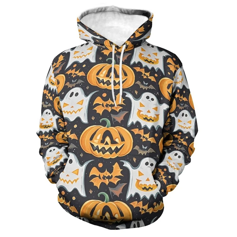 Толстовки с 3D-принтом черепа на Хэллоуин для мужчин одежда кровавый дизайн