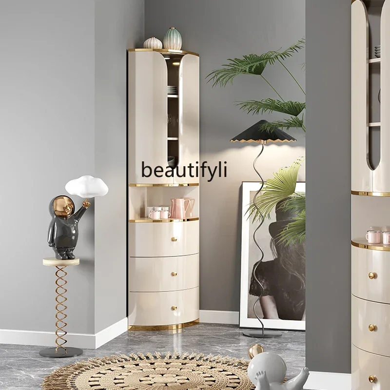 Новый современный минималистичный треугольный шкаф угловой для гостиной