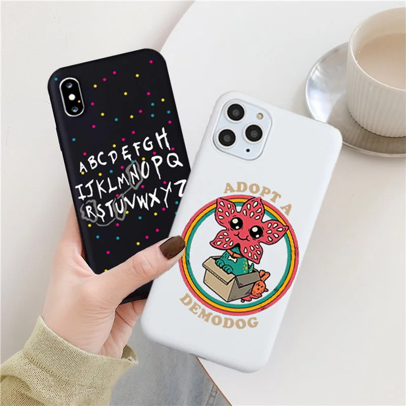 

GYKZ Hot TV Stranger Things Phone Case for IPhone 13 12 Mini 11 12 Pro Max X XR XS Max 7 8Plus SE3 20 Candy Color Soft Cover Bag