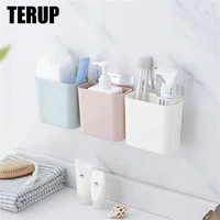 terup bathroom organizer basket shelf toothpaste storage toothbrush holder wall mounted toothbrush shelf bathroom accessories