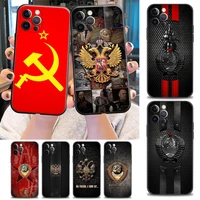 vintage ussr cccp flag phone case for iphone 11 12 13 pro max 7 8 se xr xs max 5 5s 6 6s plus case cover