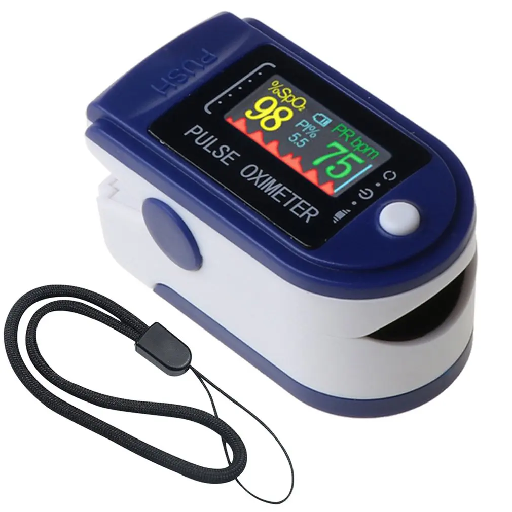 

Цифровой Пульсоксиметр, 4-цветный домашний прибор для измерения пульса и уровня кислорода в крови, с LED дисплеем