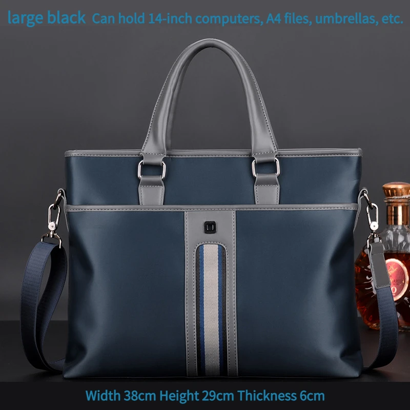 Men's Bags Handbags Oxford Cloth Briefcases Office Business A4 File Bags Horizontal Laptop Bags Business Messenger Bag Men