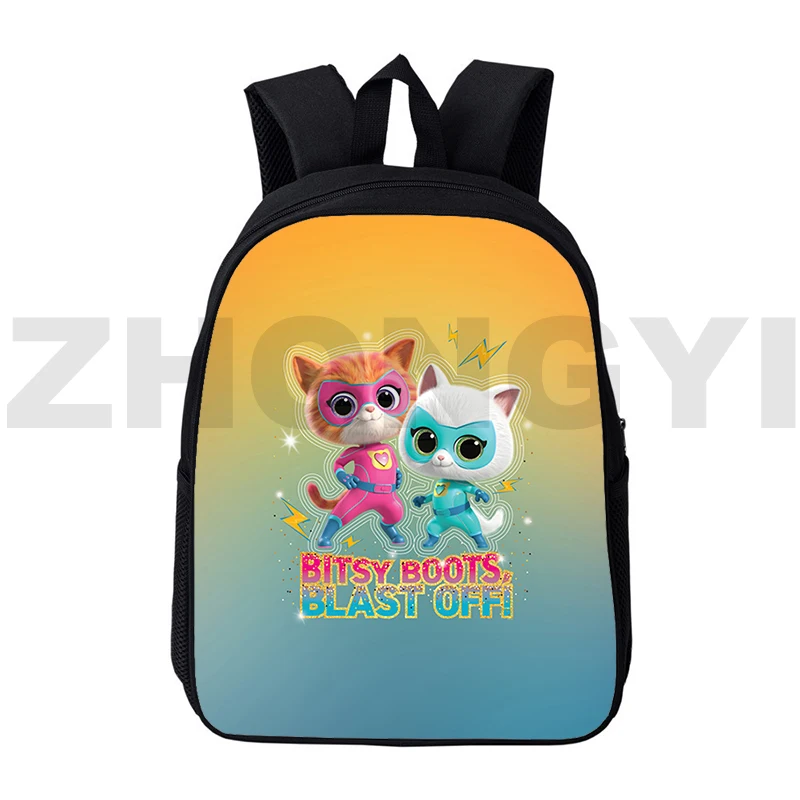

Hot Cartoon SuperKitties Backpack Quality Nylon Kids Bookbag 12/16 Inch Travel Leisure Shoulder Bag Cute SuperKitties Schoolbags