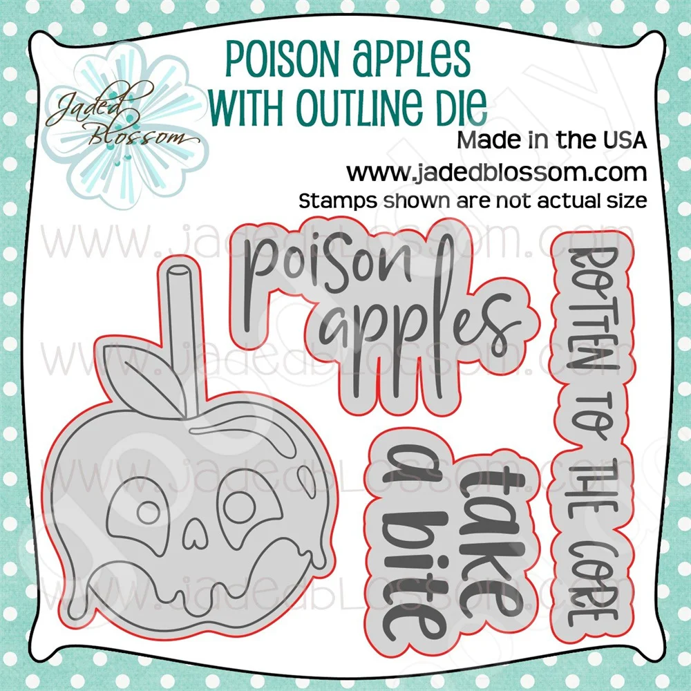 

New 2022 Poison Apples Cutting Dies and Stamps Scrapbook Diary Decoration Embossing Template Diy Greeting Card Handmade Hot Sale
