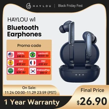 HAYLOU X1 / W1 Bluetooth 5.2 Earphones 35dB Dual Noise Cancellation Headphones Six-mic HD Call Power Display Waterproof Headsets