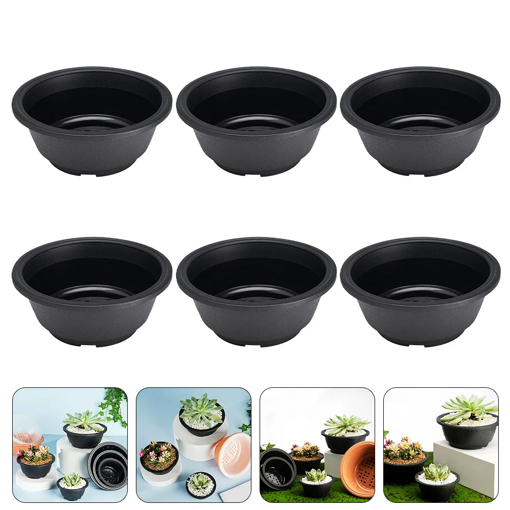 

Round Succulent Planter Pot Nursery Garden Containers Flower Holder Decorative Bowl