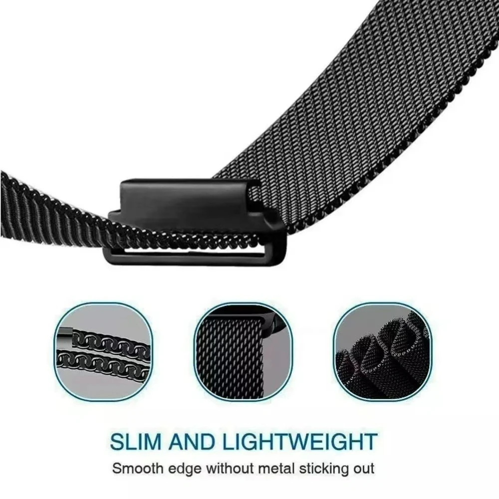 22mm 20mm Milanese Loop Band for Samsung Galaxy Watch 3/4/5/Active 2/Gear S3 Amazfit GTR/GTS Magnetic Wrist Strap Huawei 3/GT 2