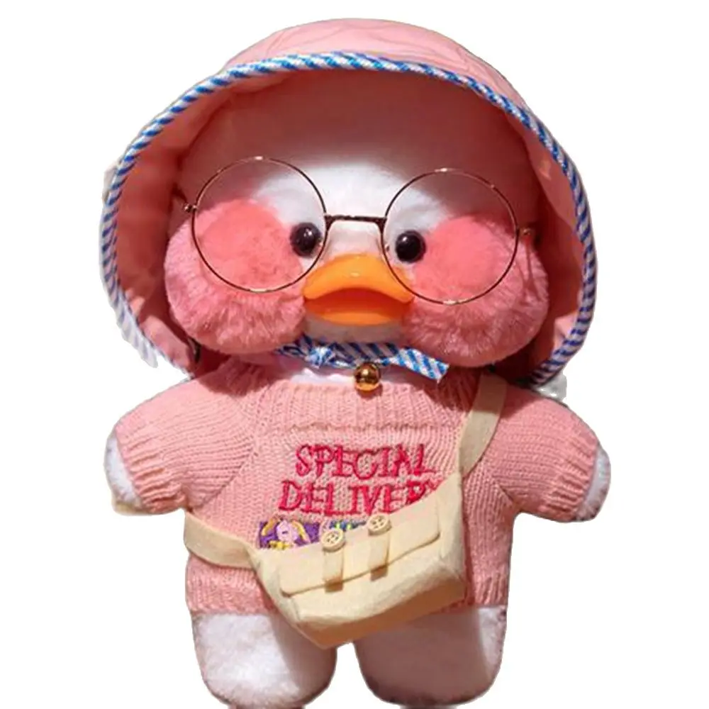 

Аксессуары «сделай сам» в стиле знаменитостей, плюшевая игрушка, утка, одежда, очки, рюкзак, бант, шляпа, кукла, подарки на день рождения и Рождество для девочек, 30 см