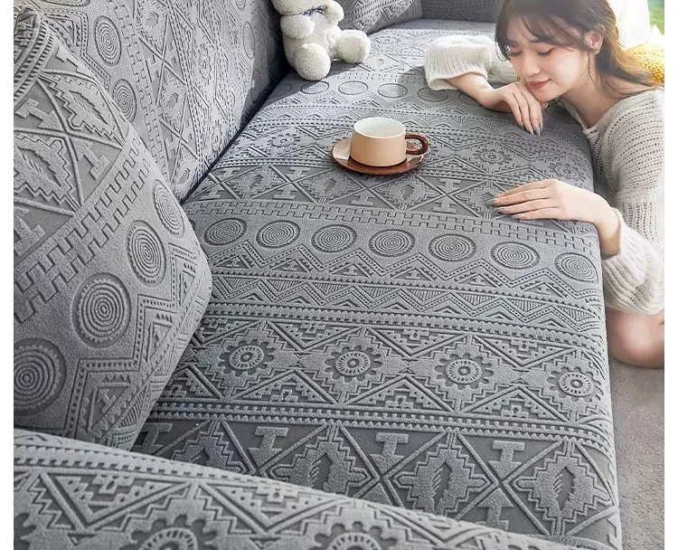 Чехол для дивана в стиле бохо жаккардовый Регулируемый эластичный чехол кресла