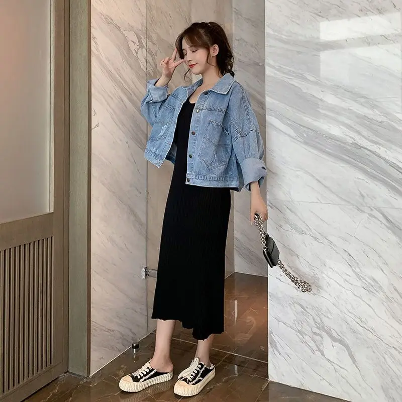 

Denim Jacket Women Spring Summer 2023 New Jeans Coat Heavy Lndustry Hot Diamond Korean Version Versatile Loose Short Top Womens