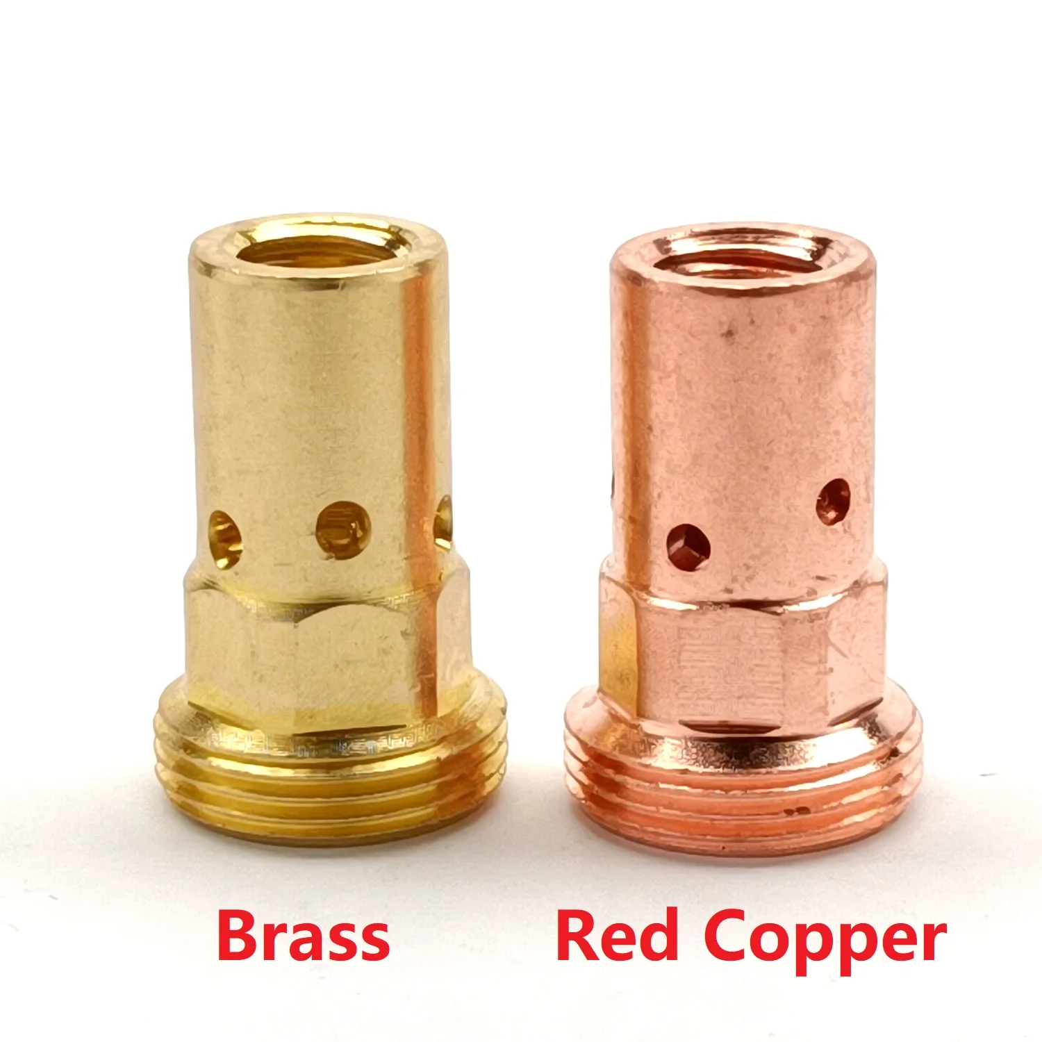 142.0022 MB 401 501 401D 501D Mig Torch Gun M8 Tip Holder Adapter Gas Diffuser Water Cooled 500A Brass Red Copper