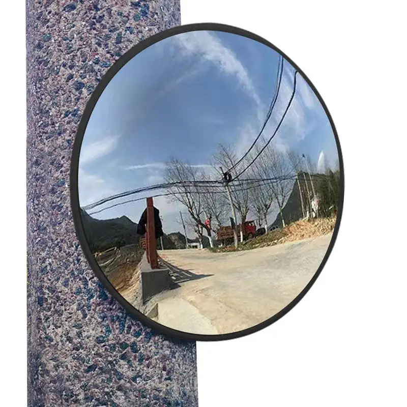 

Выпуклое зеркало Наружное 11,8 дюйма, выпуклое зеркало для безопасности дорог, регулируемое круглое выпуклое зеркало для парковки гаража, зеркало рыбий глаз