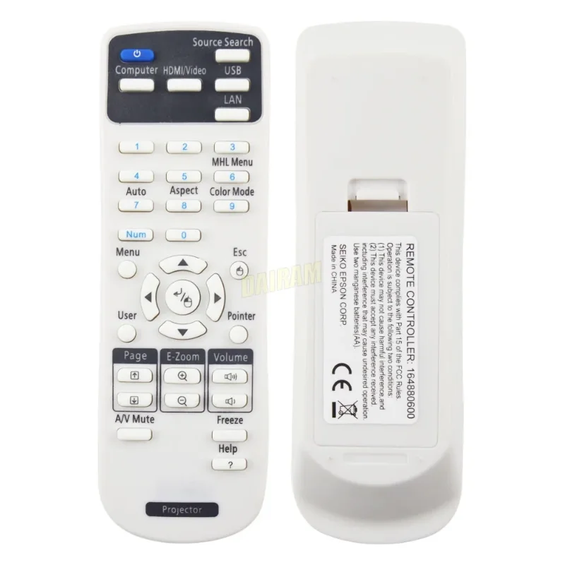 Проектор с дистанционным управлением 154720001 для Epson EB-C30XE EB-C28SH Eb-x11 EB-S18
