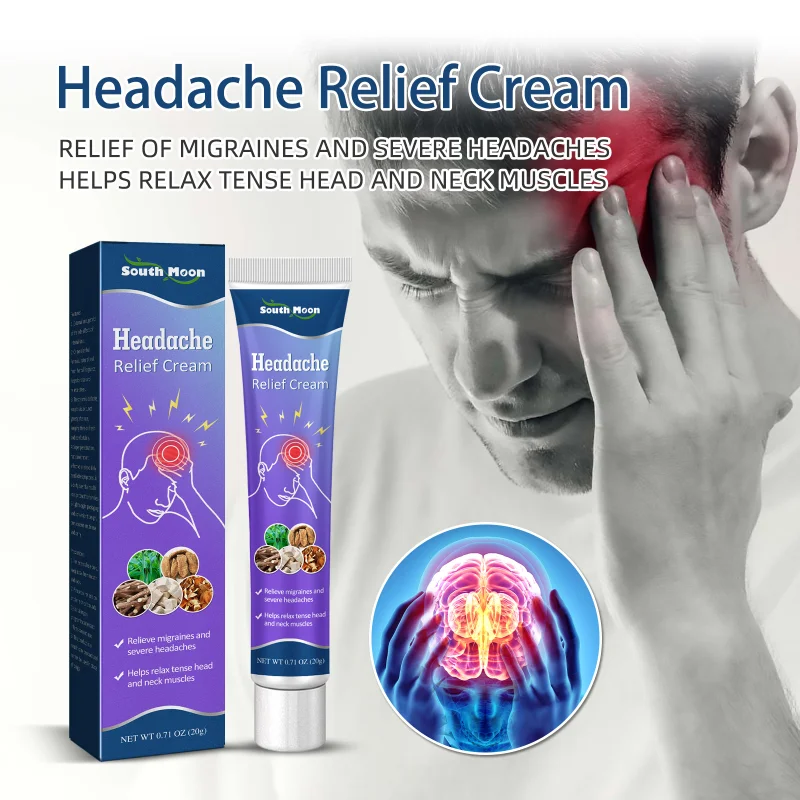

Headache soothing Ointment dizziness head pain relief improve sleep relaxation Nerve Cold Migraine Treatment health care cream