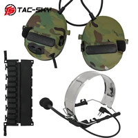 ts tac sky comtac iii silicone earmuffs new detachable headband noise cancelling pickup camouflage tactical headphones