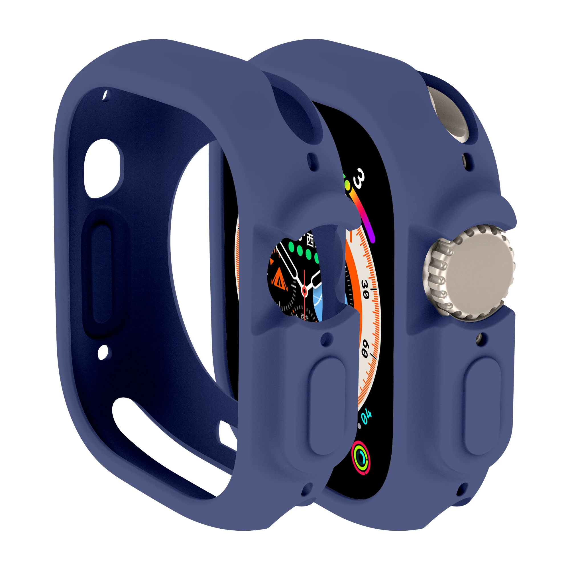 Soft Silicone Case For Apple Watch 8 Ultra 49MM Protection Shell Cover  For Apple Watch 8 Case 49mm Series 8 Bumper Accessories