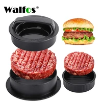 walfos hamburger maker hamburger press round shape non stick chef cutlet hamburger meat beef grill burger press patty maker mold