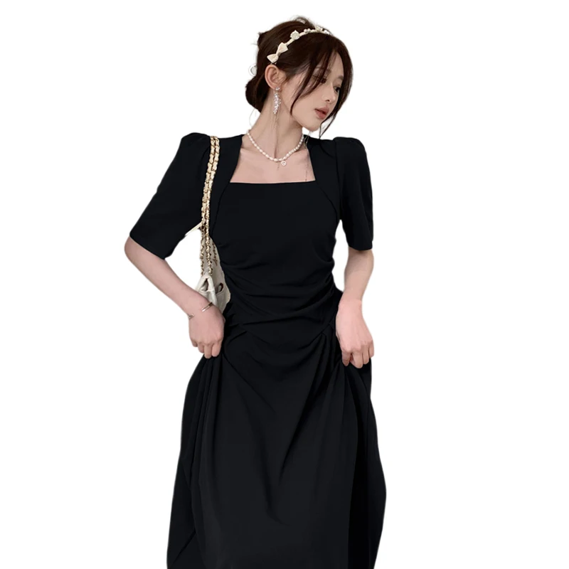 Платье женское приталенное в стиле ретро облегающее французское скрывающее