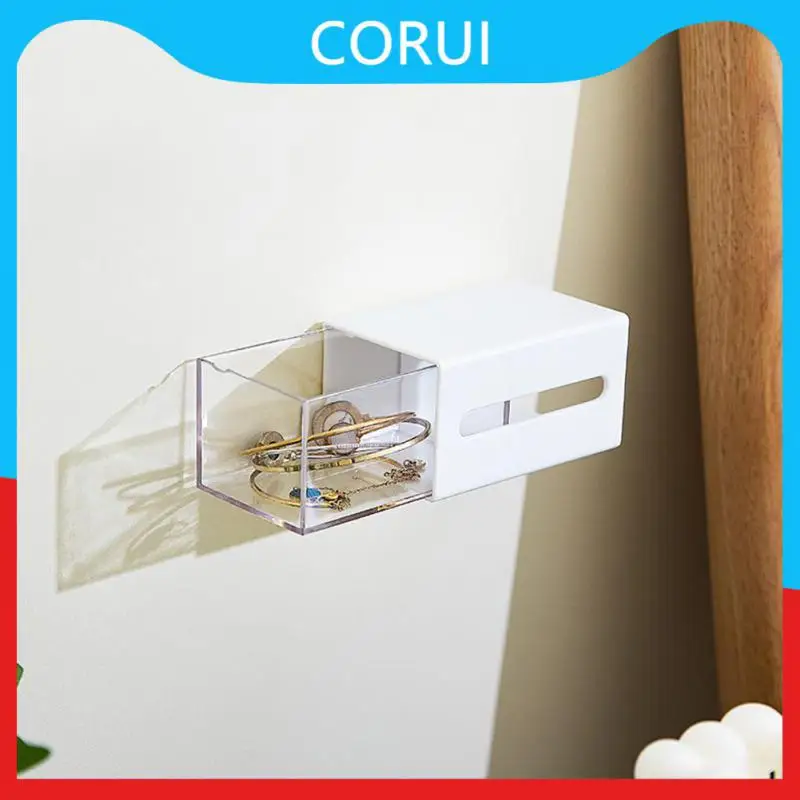 

Plastic storage box wall-mounted desktop cotton storage box storage box bathroom storage rack family organizer storage utensils