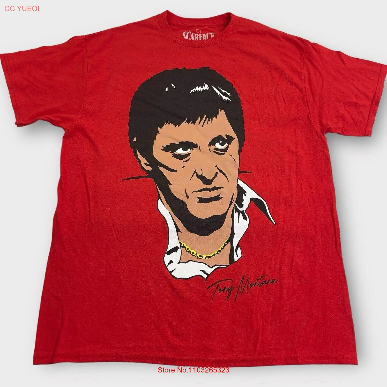 Мужская футболка с рисунком из фильма Scarface большого размера
