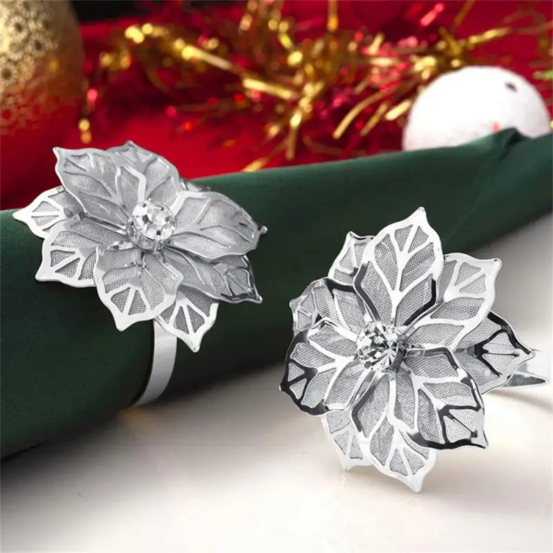 

Restaurant Kitchen Gadgets Party Supplies Christmas Ornament Napkin Buckle Napkin Rings Table Decoration Towel Holder