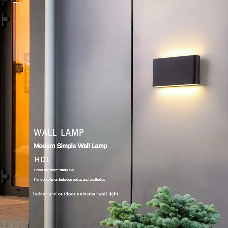 

6W 12W Waterproof AC85-265V Surface Mounted LED Wall Light Modern Nordic Luminaire Indoor Wall Lamps Living Room Porch Outdoor