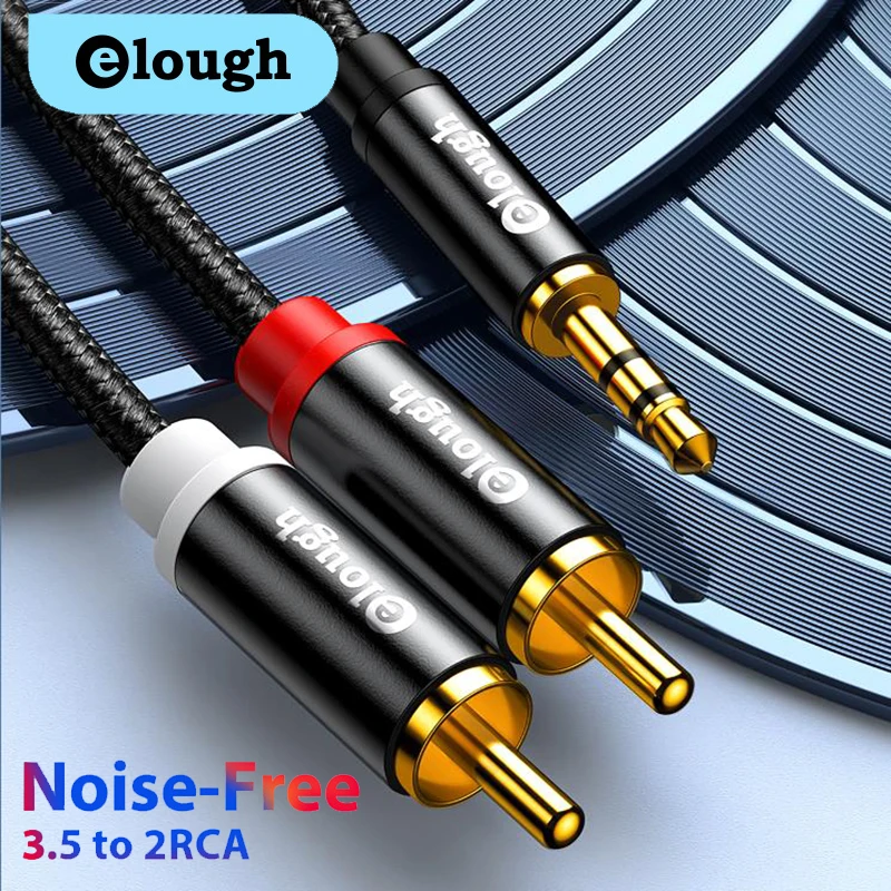 Аудиокабель Elough RCA HiFi стерео 3 5 к аудиокабель штырь-штырь для домашнего