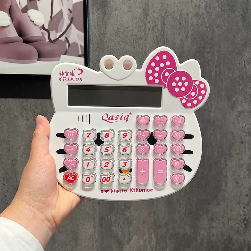 Sanrio анимация Kuromi голосовой калькулятор мультфильм Kawaii студенческий