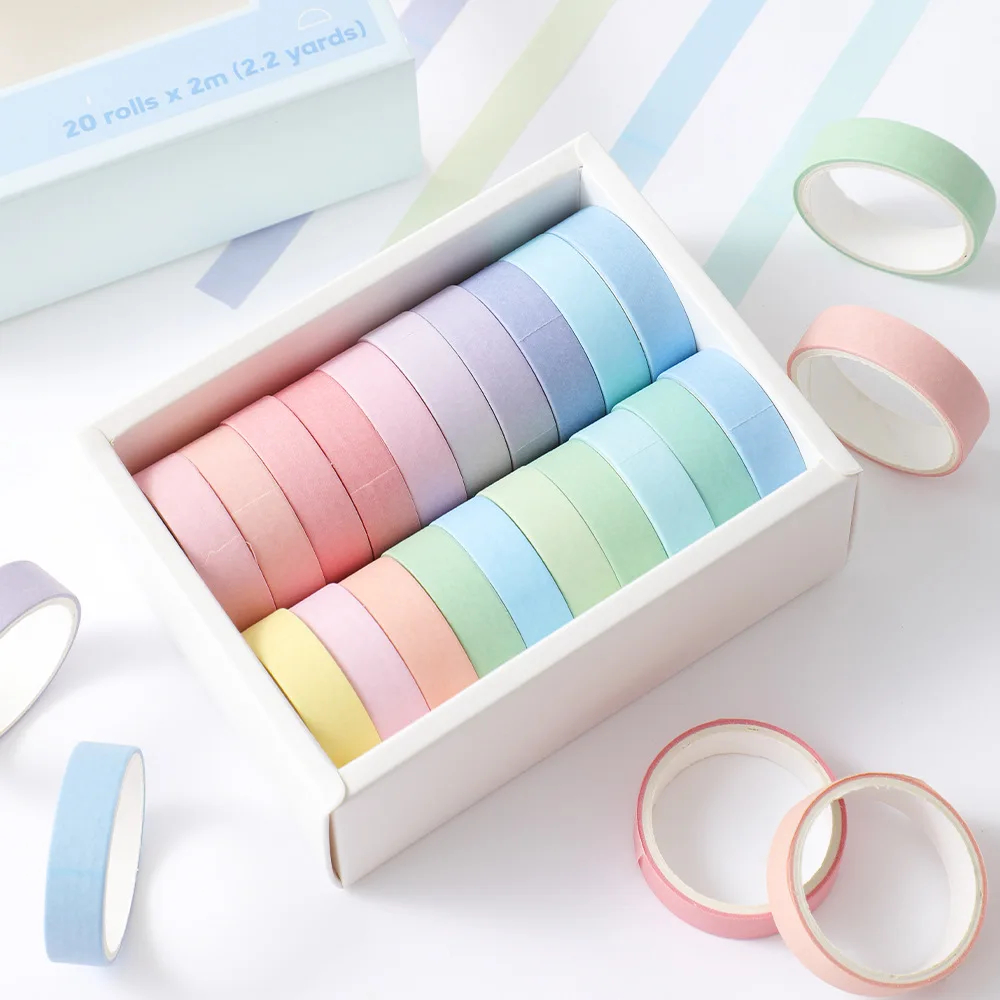 

Macaron Rainbow Washi Tape Set 20 Rolls