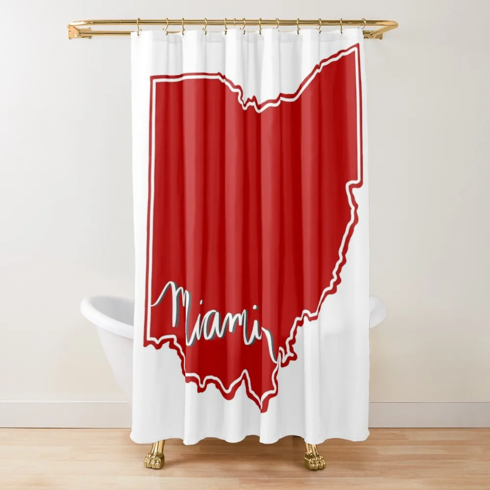 

Miami Caligraphy Ohio Outline Camper Shower Bestseller Bathroom Accessory Coquelicot Bathroom Furniture Shower Curtains