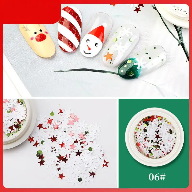 

Рождественские Блестки для ногтей, блестки, снежинки, блестки, Рождественское украшение для маникюра, украшения для ногтей своими руками, пайетки для маникюра