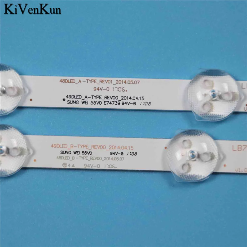 Светодиодные ленты для телевизора 49DLED_A/B-TYPE_REV00 лента подсветки Bush DLED48265FHDCNTD
