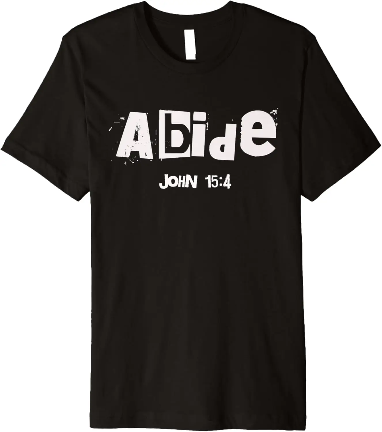 Футболка Abide (John-15:4) Christian Streetwear Bible Verse Premium