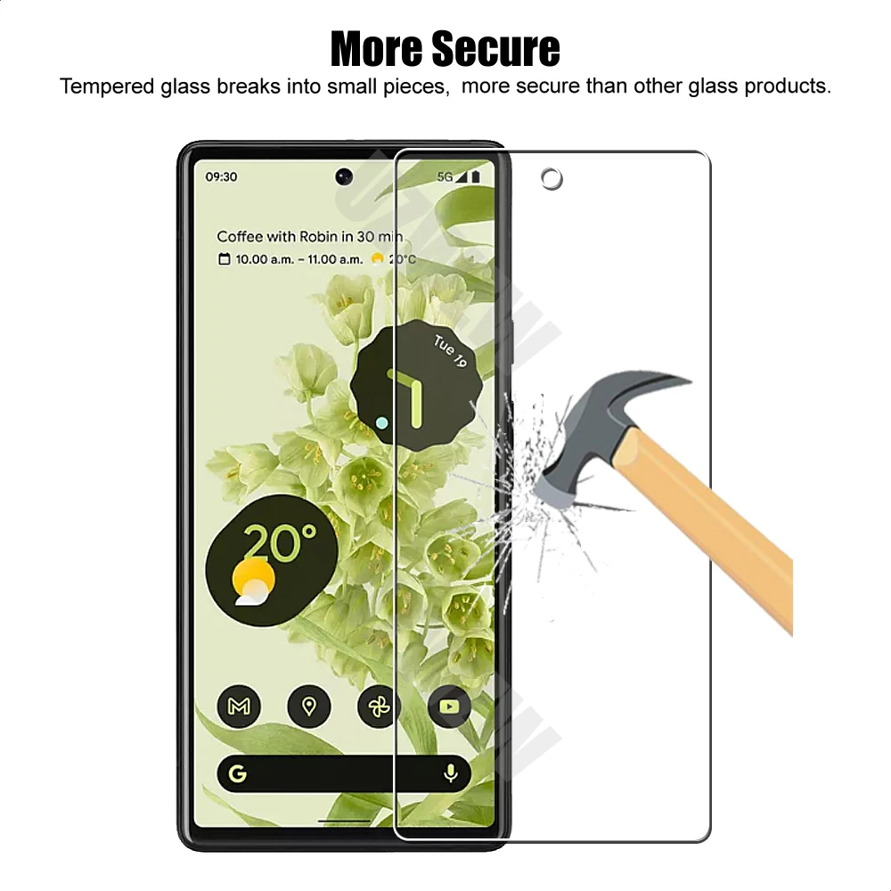 2pcs For Google Pixel 7 6A 6 5 4A 5A 5G 4 3 3A XL Premium Tempered Glass Screen Protectors Protective Film