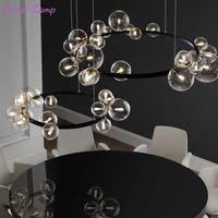 clear glass bubble led chandelier hall parlor lighting fixtures modern hanglamp cord adjustable restaurant bedroom g4 loft deco