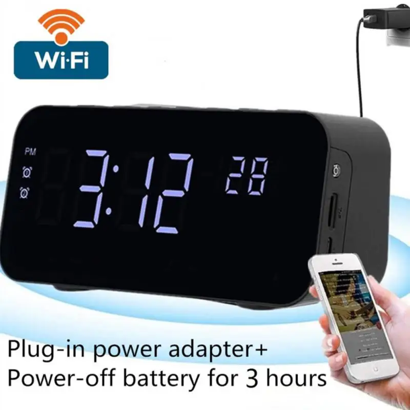

HD1080P WiFi Tuya IP Camera Alarm Clock Night Vision/Motion Detection/Loop Recording Wireless Security Camera Home Surveillance
