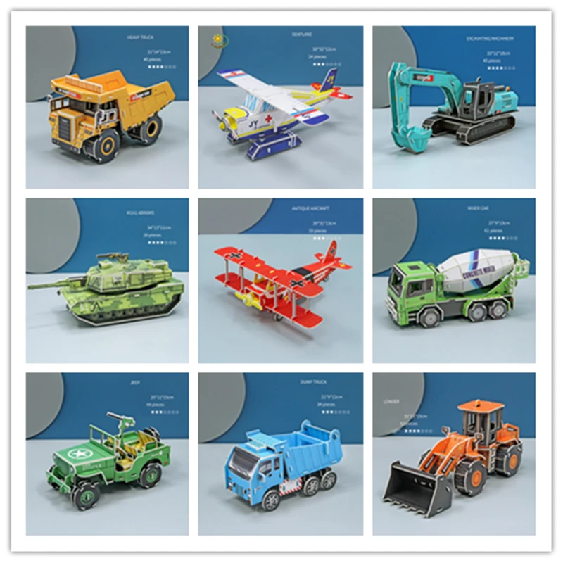 

3d Jigsaw Paper Car Model Children's Educational Toy Boys And Girls