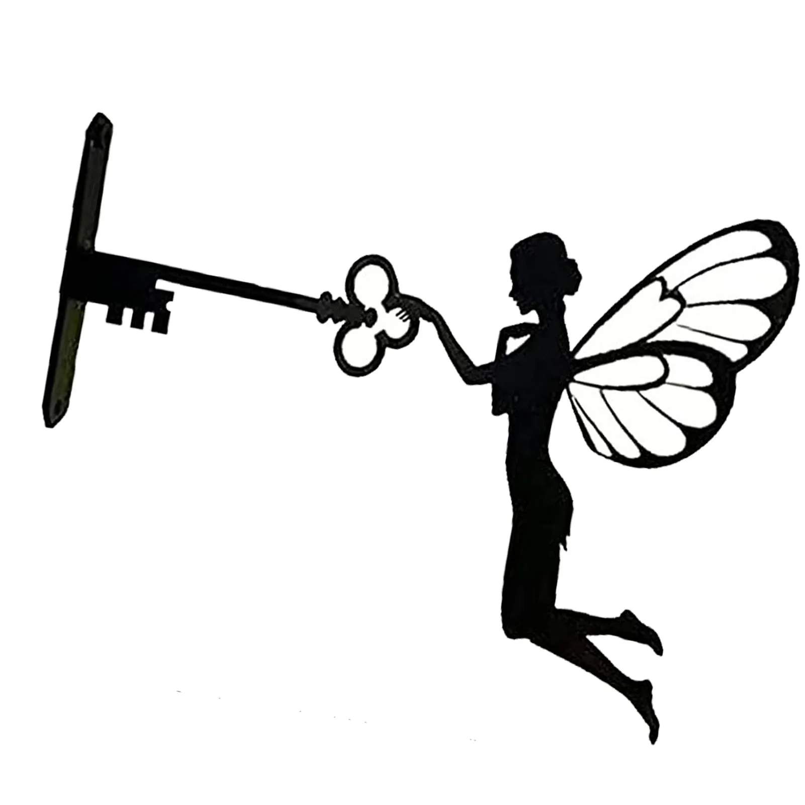 

2022 Garden Metal Fairy Silhouette Statue Yard Art Tree Stakes Durable Fairy Silhouette Ornament For Garden Lawn Wall Decor