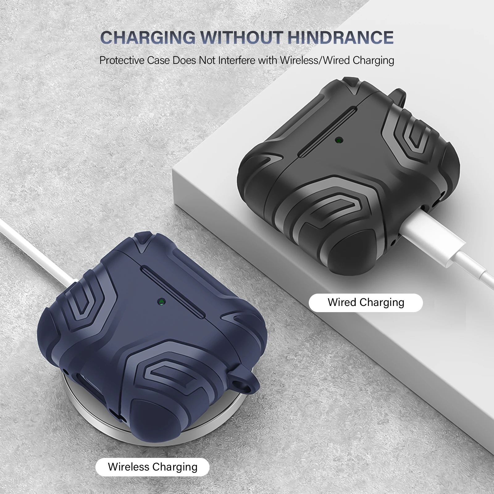 Чехол для AirPods 4 (2024 USB-C) чехол наушников из ТПУ с карабином защитой от потери 4-го