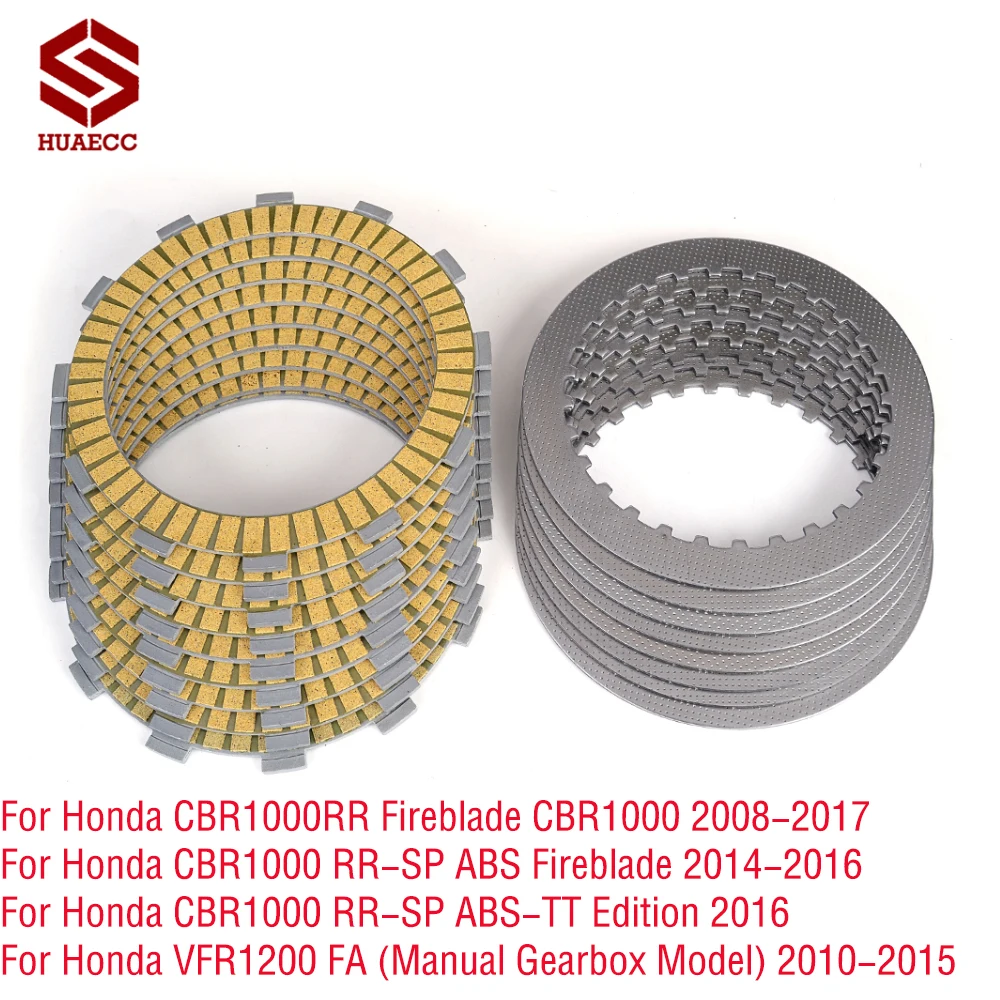 Steel Clutch Friction Plates Disc Set For Honda CBR1000RR CBR 1000 RR Fireblade CBR1000 2008-2017 VFR1200 FA 22210-MGE-305