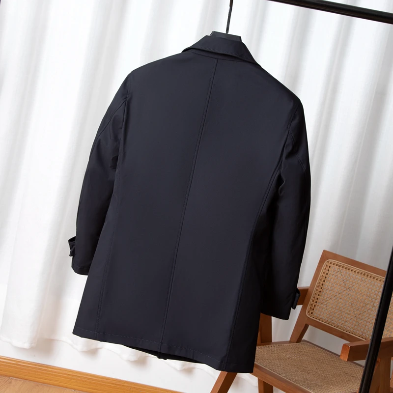 Detachable Tank Winter Jacket Men  2023 Autumn and Winter Business Medium Length Trench Coat Outdoor Casual Jackets Men Clothing